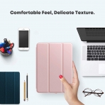 Infiland iPad Mini 5 Kalem Blmeli Klf (7.9 in)-Rose Gold