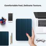 Infiland iPad Mini 5 Kalem Blmeli Klf (7.9 in)-Navy