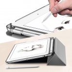 Infiland iPad Mini 5 Kalem Blmeli Klf (7.9 in)-Grey
