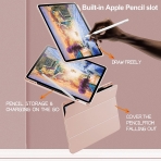 Infiland iPad Pro Kalem Bölmeli Kılıf (12.9 inç)(5.Nesil)-Pink
