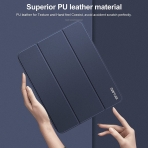 Infiland iPad Pro Kalem Blmeli Klf (12.9 in)(5.Nesil)-Navy