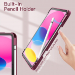 JETech Apple iPad A16 Standl Klf (10/11.Nesil)-Wine 