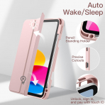 JETech Apple iPad A16 Standl Klf (10/11.Nesil)-Sandy Pink