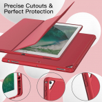 JETech Apple iPad Pro 1/2.Nesil Uyumlu Klf (12.9 in)-Red