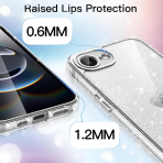 JETech Apple iPhone 16e Parltl Klf -Clear