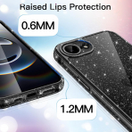 JETech Apple iPhone 16e Parltl Klf -Black