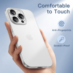 JETech Apple iPhone 16 Pro nce Klf-Frosted Clear 