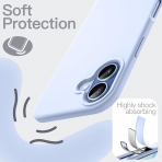 JETech Apple iPhone 17 Silikon Klf -Blue