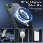 JETech Apple iPhone 16e Mat MagSafe Klf-Dark Green 