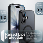 JETech Apple iPhone 17 Manyetik Klf -Black