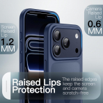 JETech Apple iPhone 17 Pro Mat K�l�f-Dark Blue