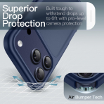 JETech Apple iPhone 17 Pro Mat K�l�f-Dark Blue