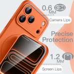 JETech Apple iPhone 17 Pro Max Silikon Klf-Orange
