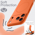 JETech Apple iPhone 17 Pro Max Silikon Klf-Orange
