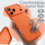 JETech Apple iPhone 17 Pro Max Silikon Klf-Orange