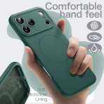JETech Apple iPhone 17 Pro Max Silikon Klf-Midnight Green