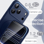 JETech Apple iPhone 17 Pro Max Silikon Klf-Dark Blue