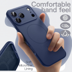 JETech Apple iPhone 17 Pro Max Silikon Klf-Dark Blue