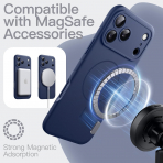 JETech Apple iPhone 17 Pro Max Silikon Klf-Dark Blue