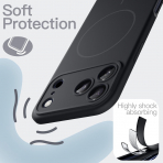 JETech Apple iPhone 17 Pro Max Silikon Klf-Black