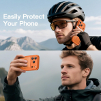 JETech iPhone 17 Pro Max Tam Korumal Klf-Orange