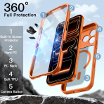 JETech iPhone 17 Pro Max Tam Korumal Klf-Orange