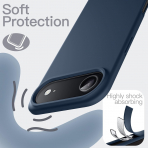 JETech Apple iPhone Air Silikon Klf -Navy Blue