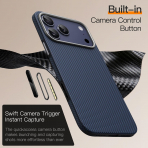 JETech Aramid iPhone 18 Pro Max �nce MagSafe K�l�f-Dark Blue
