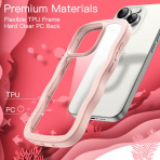 JETech Cute Dalgal iPhone 15 Pro Klf -Pink
