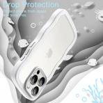 JETech Cute Dalgal iPhone 15 Pro Klf -White Titanium
