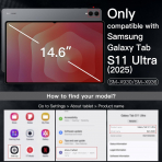 JETech Galaxy Tab S11 Ultra Rotating Klf-Black