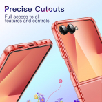 JETech Galaxy Z Flip 7 Kristal Klf-Coralred