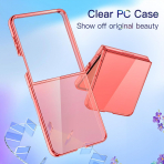 JETech Galaxy Z Flip 7 Kristal Klf-Coralred