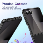 JETech Galaxy Z Flip 7 Kristal Klf-Black