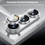 WSKEN Galaxy Z Fold 6 Kamera Lens Koruyucu (3 Adet)-Silver