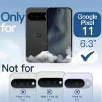 JETech Google Pixel 11 Manyetik �effaf K�l�f-Black