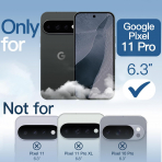 JETech Google Pixel 11 Pro Manyetik �effaf K�l�f-Black
