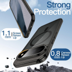 JETech Google Pixel 11 Pro Manyetik �effaf K�l�f-Black