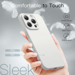 JETech nce iPhone 15 Pro Mat Klf-White Titanium