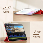 JETech Manyetik iPad Air M2 Klf (11 in)-Red