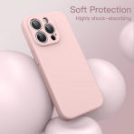 JETech Manyetik iPhone 15 Pro Silikon Klf -Pink