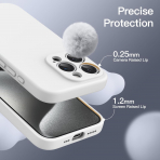 JETech Manyetik iPhone 15 Pro Silikon Klf -White