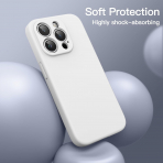 JETech Manyetik iPhone 15 Pro Silikon Klf -White