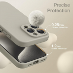 JETech Manyetik iPhone 15 Pro Max Silikon Klf -Natural Titanium