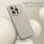 JETech Manyetik iPhone 15 Pro Max Silikon Klf -Natural Titanium