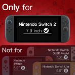 JETech Nintendo Switch 2 Dockable Klf -Black Clear