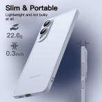 JETech Samsung Galaxy S25 Edge �nce Fit K�l�f-IcyBlue