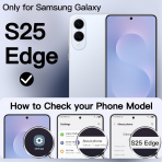 JETech Samsung Galaxy S25 Edge �nce Fit K�l�f-IcyBlue