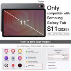 JETech Samsung Galaxy Tab S11 Standl Klf-Gray