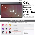 JETech Samsung Galaxy Tab S11 Ultra Standl Klf-Black